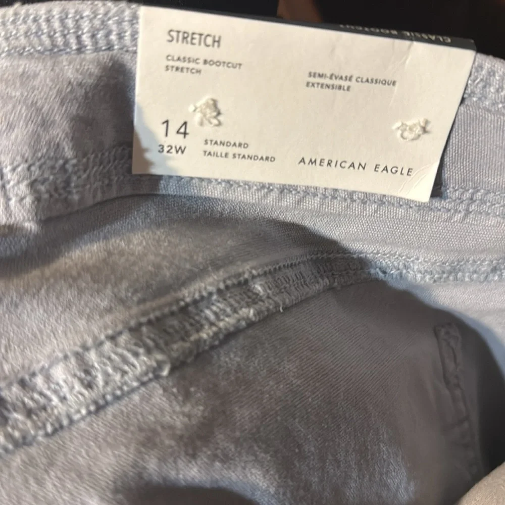 American Eagle Outfitters Gray Wide Leg Pants classic boot cut size 14 - Picture 6 of 7
